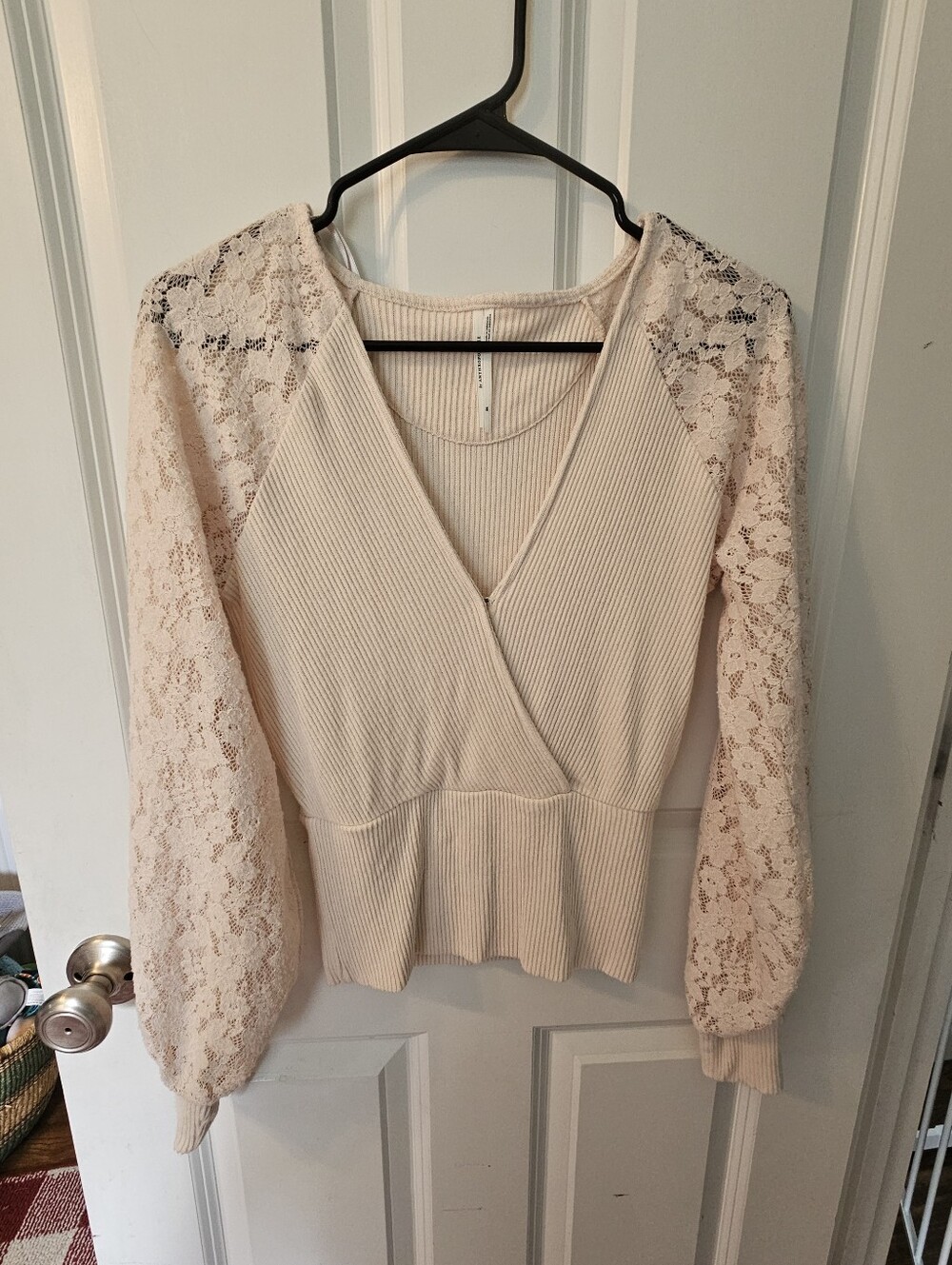 Anthropologie Lace Wrap Top